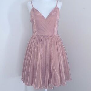 Charlotte Russe Y2K rose gold party dress